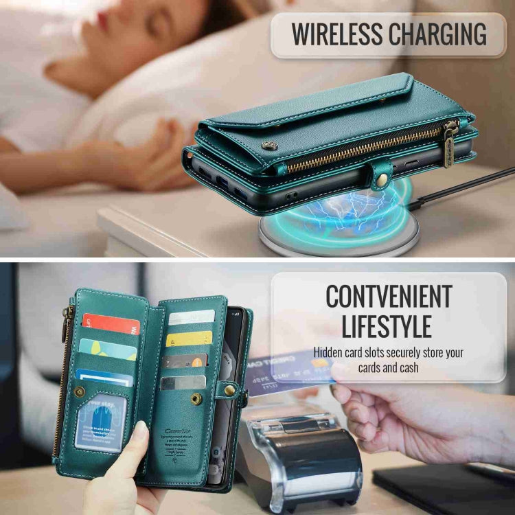 For Google Pixel 8 Pro CaseMe C36 Card Slots Zipper Wallet RFID Anti-theft Leather Phone Case