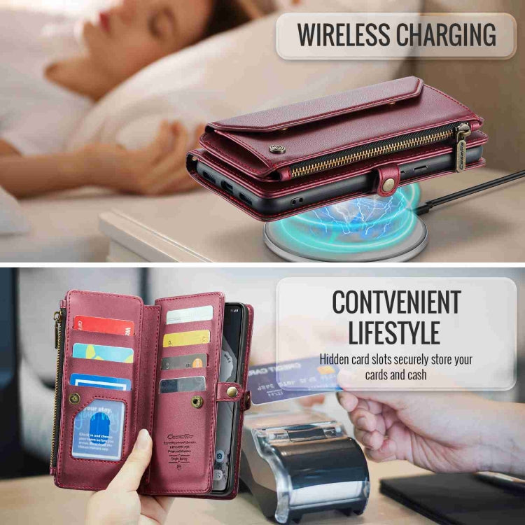 For Google Pixel 8 Pro CaseMe C36 Card Slots Zipper Wallet RFID Anti-theft Leather Phone Case
