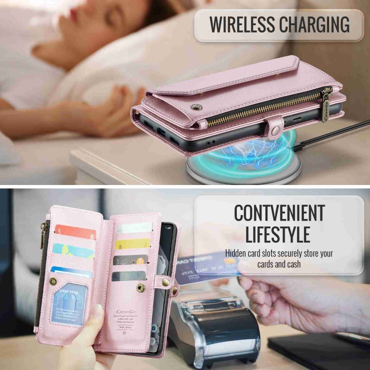 For Google Pixel 8 Pro CaseMe C36 Card Slots Zipper Wallet RFID Anti-theft Leather Phone Case