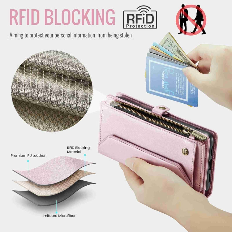 For Google Pixel 8 Pro CaseMe C36 Card Slots Zipper Wallet RFID Anti-theft Leather Phone Case