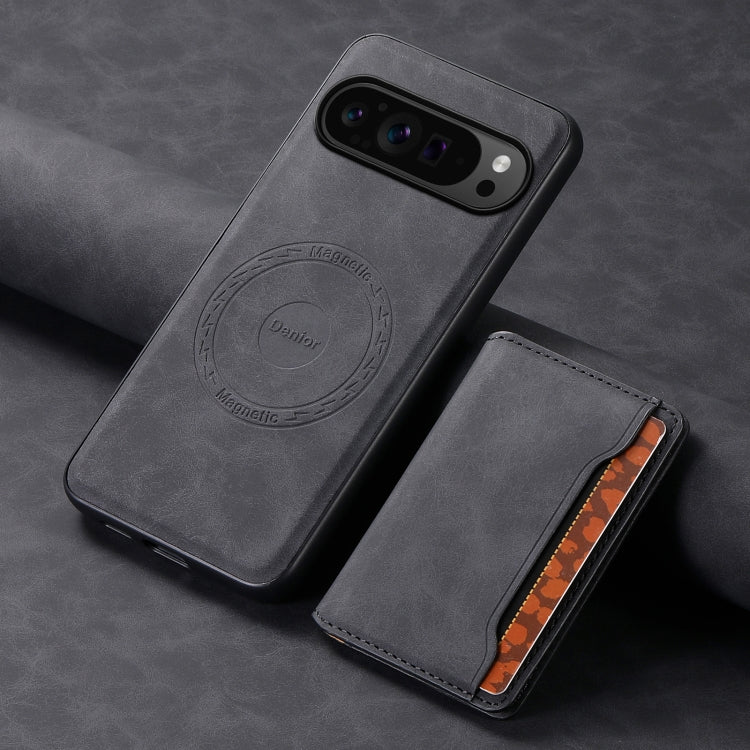 For Google Pixel 9 Pro Denior D13 Retro Texture Leather MagSafe Card Bag Phone Case
