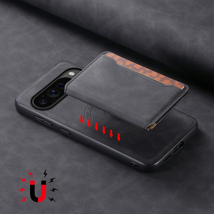 For Google Pixel 9 Pro Denior D13 Retro Texture Leather MagSafe Card Bag Phone Case