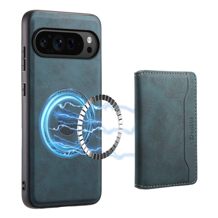 For Google Pixel 9 Pro Denior D13 Retro Texture Leather MagSafe Card Bag Phone Case