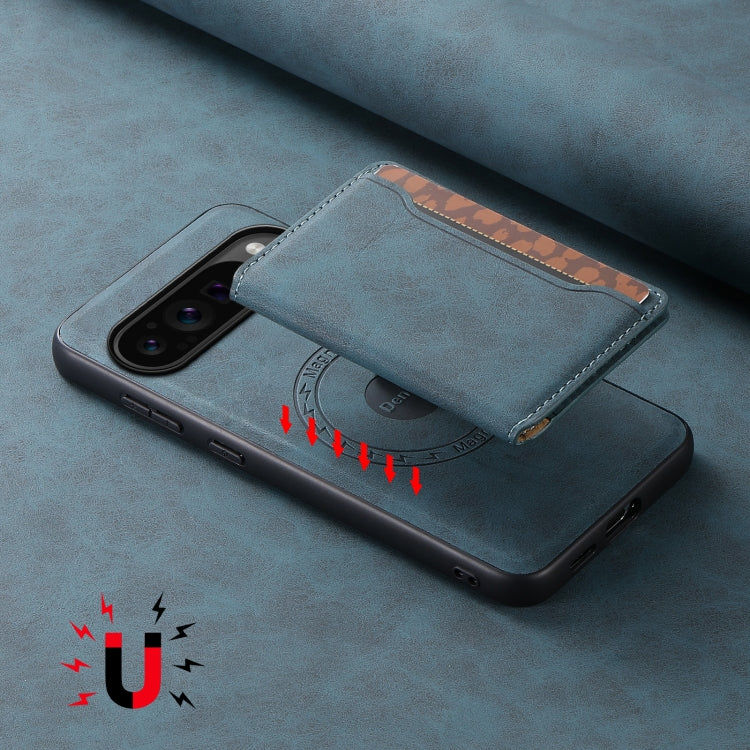 For Google Pixel 9 Pro Denior D13 Retro Texture Leather MagSafe Card Bag Phone Case