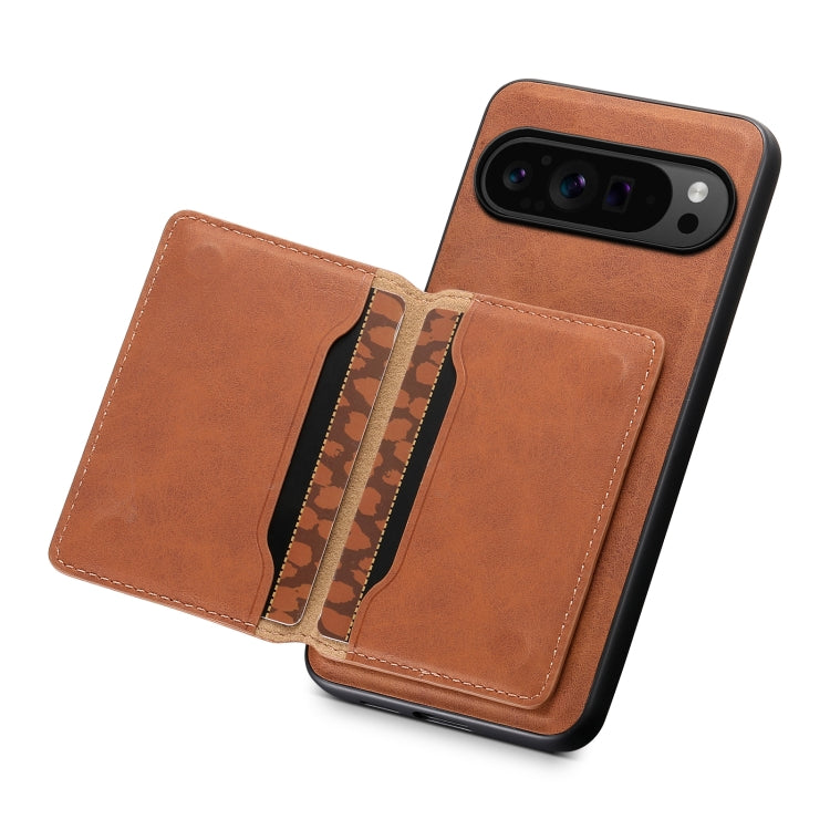 For Google Pixel 9 Pro Denior D13 Retro Texture Leather MagSafe Card Bag Phone Case
