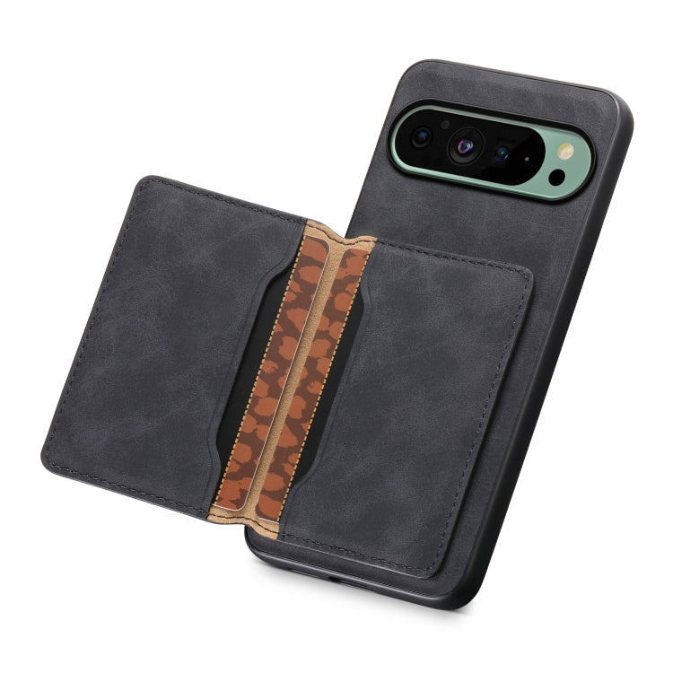 For Google Pixel 9 Denior D13 Retro Texture Leather MagSafe Card Bag Phone Case
