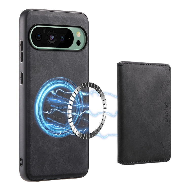 For Google Pixel 9 Denior D13 Retro Texture Leather MagSafe Card Bag Phone Case