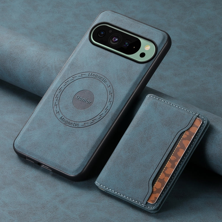 For Google Pixel 9 Denior D13 Retro Texture Leather MagSafe Card Bag Phone Case