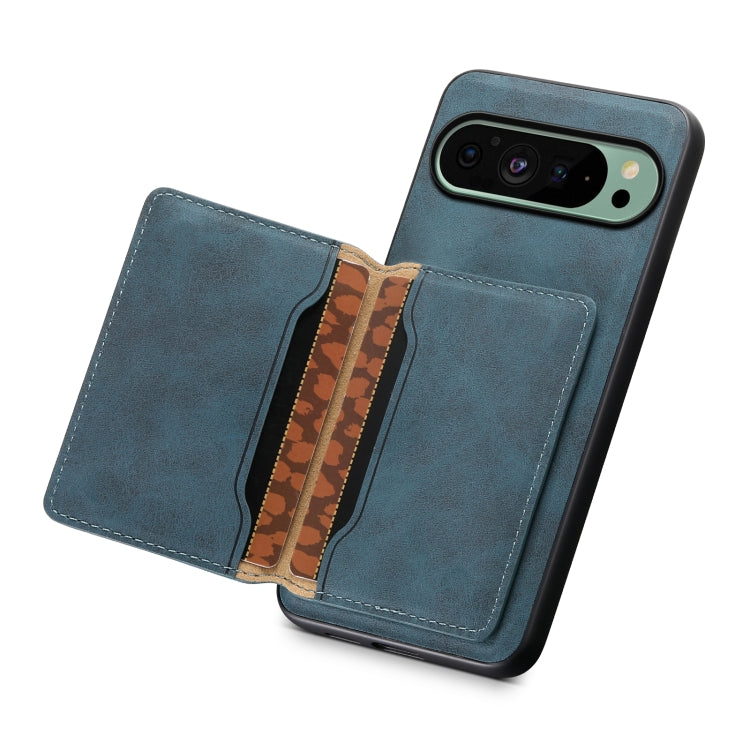 For Google Pixel 9 Denior D13 Retro Texture Leather MagSafe Card Bag Phone Case