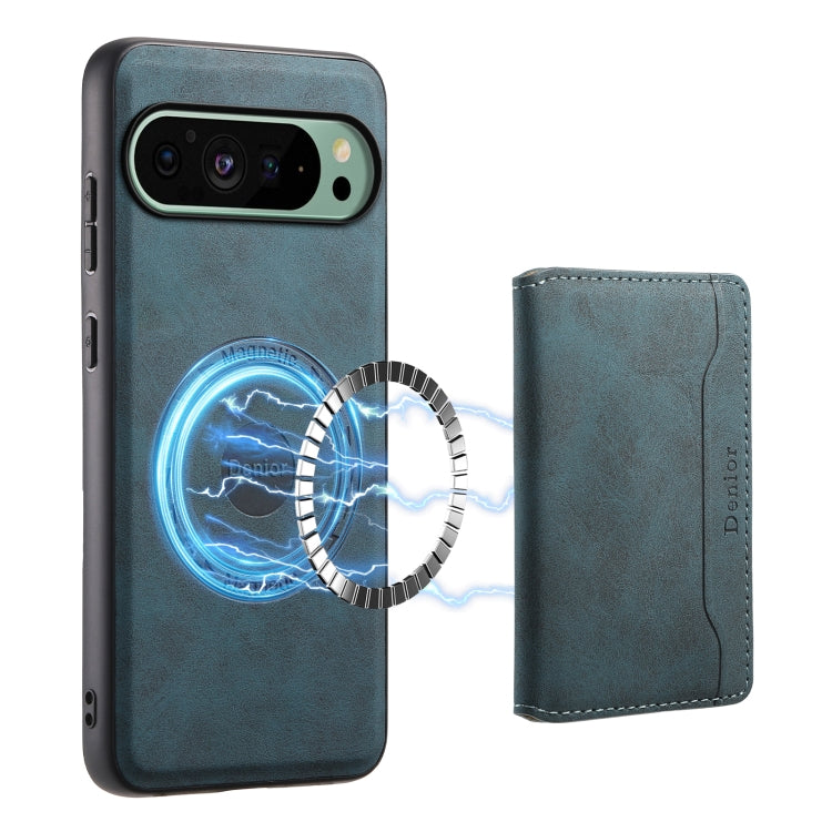 For Google Pixel 9 Denior D13 Retro Texture Leather MagSafe Card Bag Phone Case