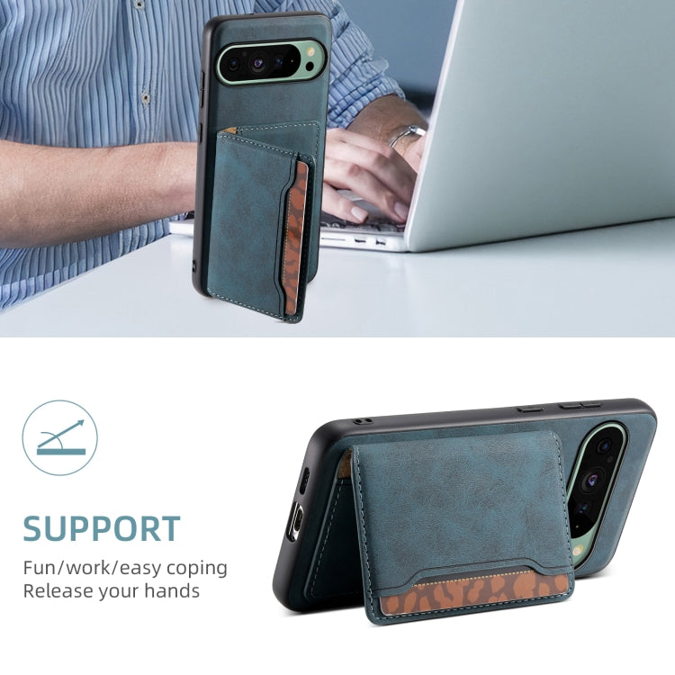For Google Pixel 9 Denior D13 Retro Texture Leather MagSafe Card Bag Phone Case