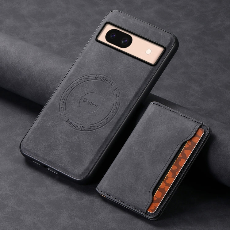 For Google Pixel 8a Denior D13 Retro Texture Leather MagSafe Card Bag Phone Case