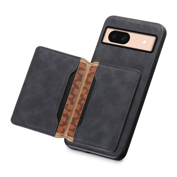 For Google Pixel 8a Denior D13 Retro Texture Leather MagSafe Card Bag Phone Case