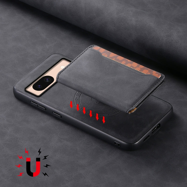 For Google Pixel 8a Denior D13 Retro Texture Leather MagSafe Card Bag Phone Case