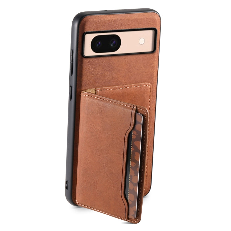 For Google Pixel 8a Denior D13 Retro Texture Leather MagSafe Card Bag Phone Case