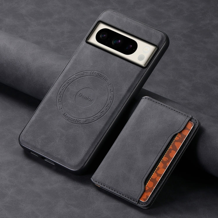 For Google Pixel 8 Pro Denior D13 Retro Texture Leather MagSafe Card Bag Phone Case