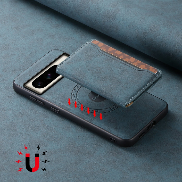 For Google Pixel 8 Pro Denior D13 Retro Texture Leather MagSafe Card Bag Phone Case