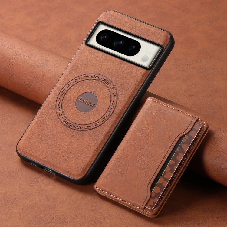 For Google Pixel 8 Pro Denior D13 Retro Texture Leather MagSafe Card Bag Phone Case