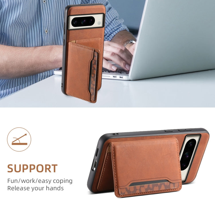 For Google Pixel 8 Pro Denior D13 Retro Texture Leather MagSafe Card Bag Phone Case