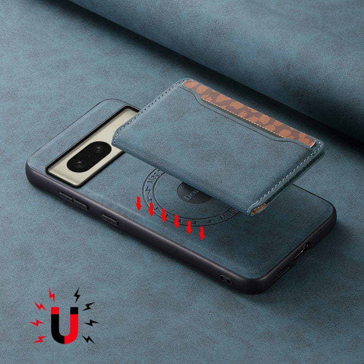 For Google Pixel 8 Denior D13 Retro Texture Leather MagSafe Card Bag Phone Case