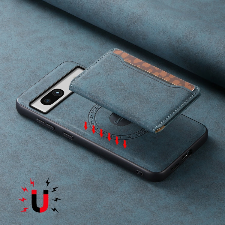 For Google Pixel 7a Denior D13 Retro Texture Leather MagSafe Card Bag Phone Case