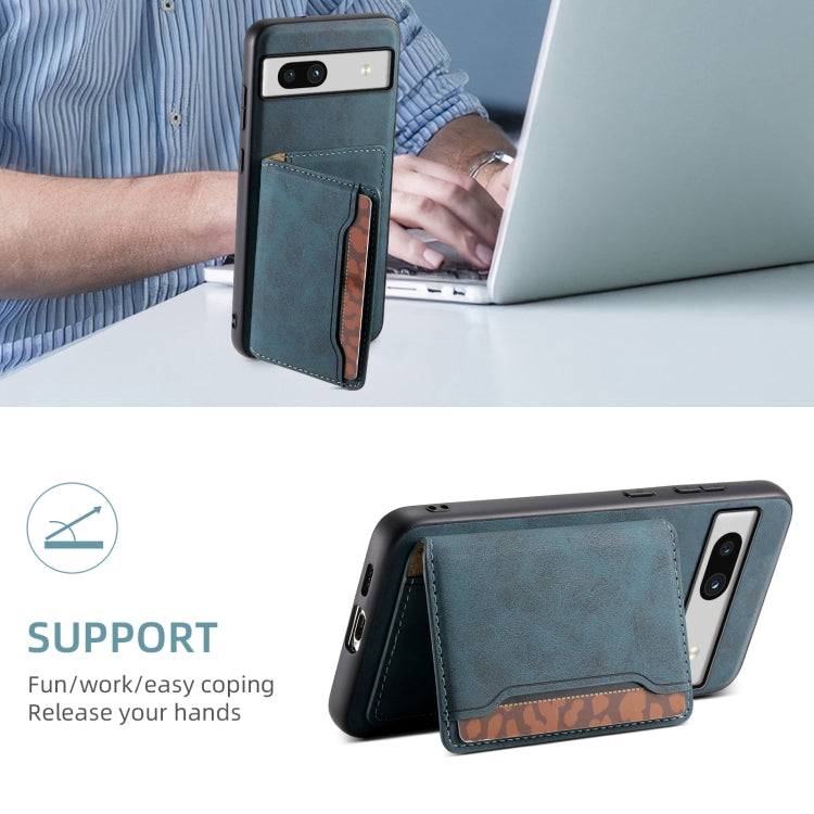 For Google Pixel 7a Denior D13 Retro Texture Leather MagSafe Card Bag Phone Case