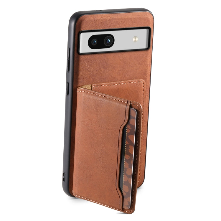 For Google Pixel 7a Denior D13 Retro Texture Leather MagSafe Card Bag Phone Case