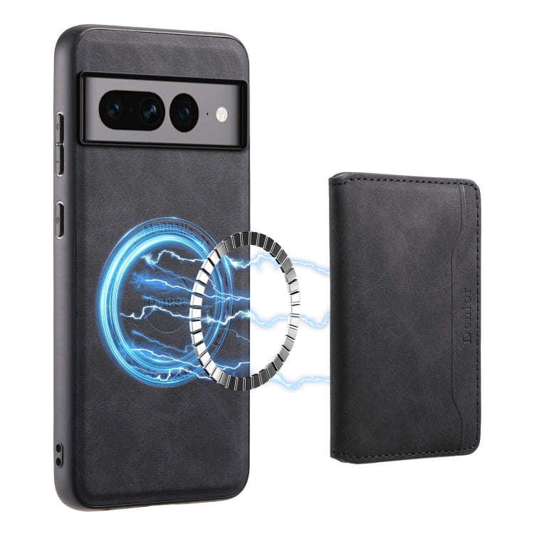 For Google Pixel 7 Pro 5G Denior D13 Retro Texture Leather MagSafe Card Bag Phone Case
