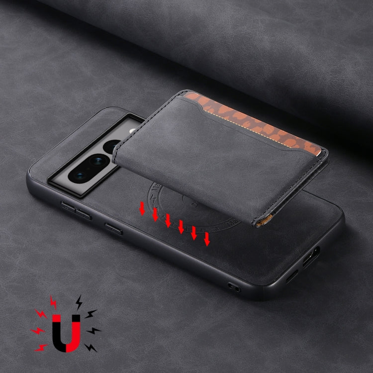 For Google Pixel 7 Pro 5G Denior D13 Retro Texture Leather MagSafe Card Bag Phone Case