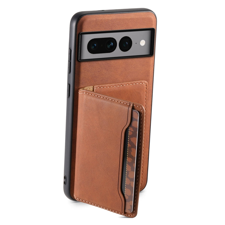 For Google Pixel 7 Pro 5G Denior D13 Retro Texture Leather MagSafe Card Bag Phone Case