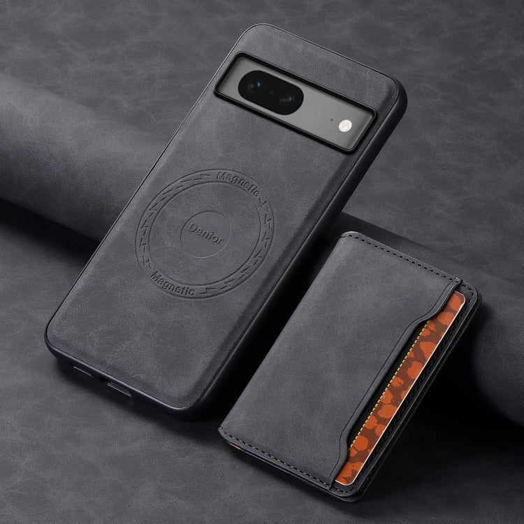 For Google Pixel 7 5G Denior D13 Retro Texture Leather MagSafe Card Bag Phone Case