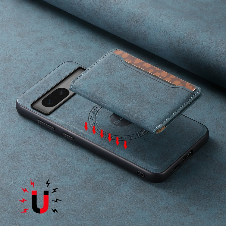 For Google Pixel 7 5G Denior D13 Retro Texture Leather MagSafe Card Bag Phone Case