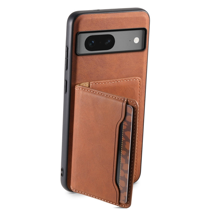 For Google Pixel 7 5G Denior D13 Retro Texture Leather MagSafe Card Bag Phone Case