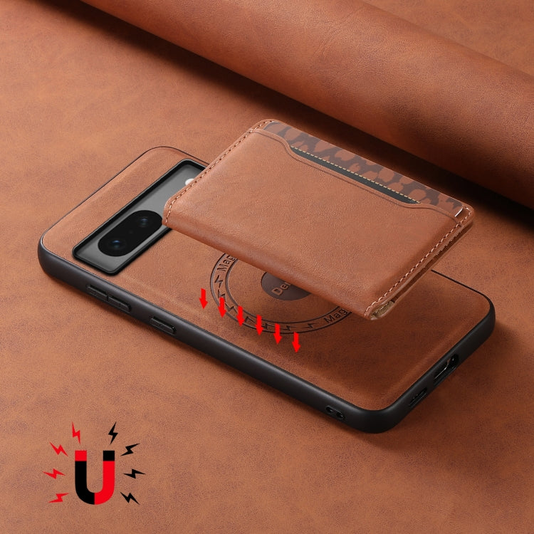 For Google Pixel 7 5G Denior D13 Retro Texture Leather MagSafe Card Bag Phone Case