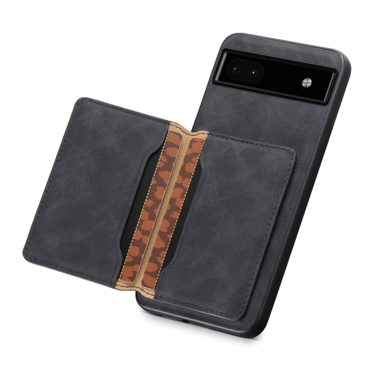 For Google Pixel 6a Denior D13 Retro Texture Leather MagSafe Card Bag Phone Case