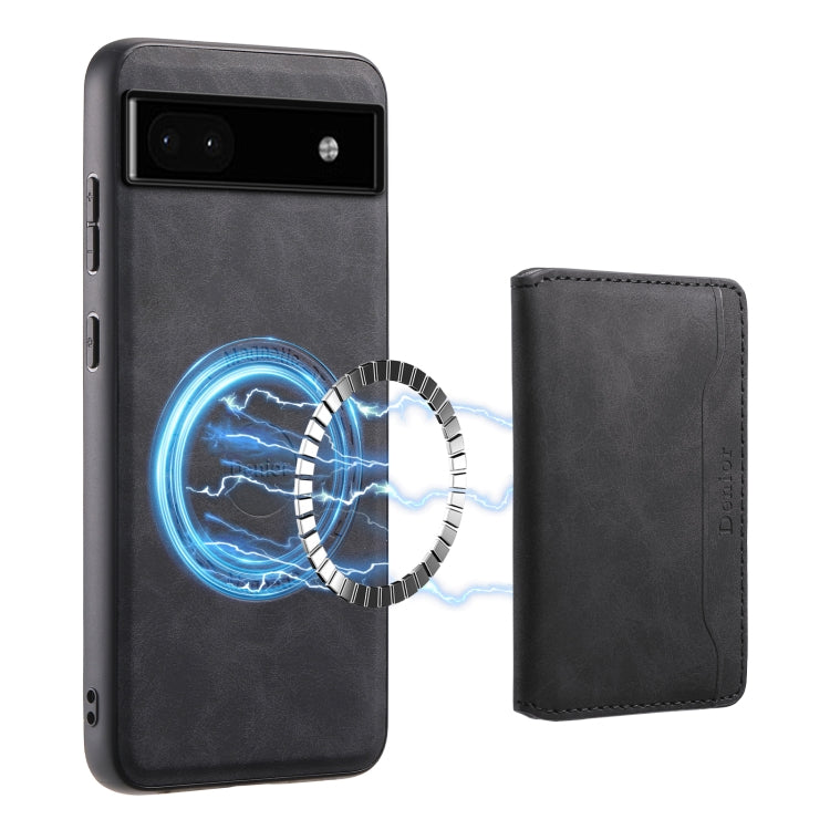 For Google Pixel 6a Denior D13 Retro Texture Leather MagSafe Card Bag Phone Case