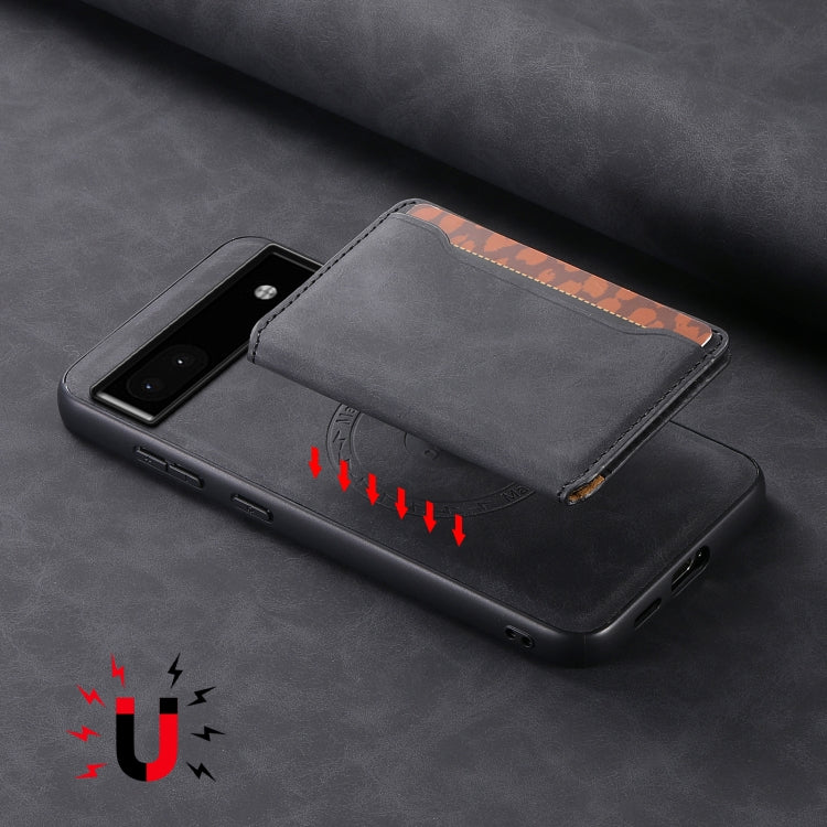 For Google Pixel 6a Denior D13 Retro Texture Leather MagSafe Card Bag Phone Case