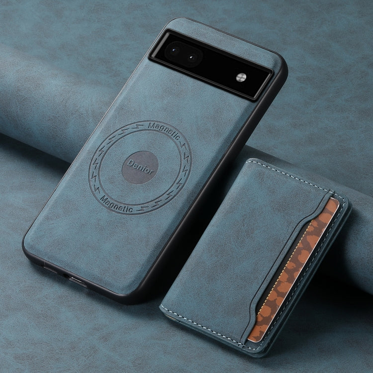 For Google Pixel 6a Denior D13 Retro Texture Leather MagSafe Card Bag Phone Case