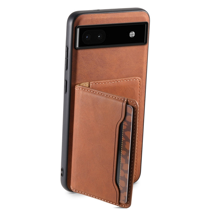 For Google Pixel 6a Denior D13 Retro Texture Leather MagSafe Card Bag Phone Case