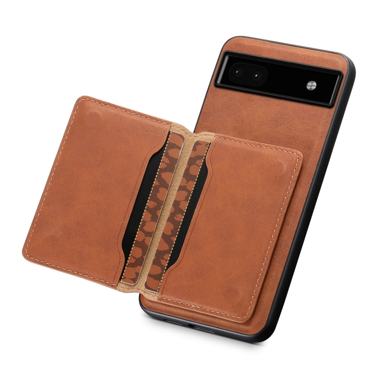 For Google Pixel 6a Denior D13 Retro Texture Leather MagSafe Card Bag Phone Case