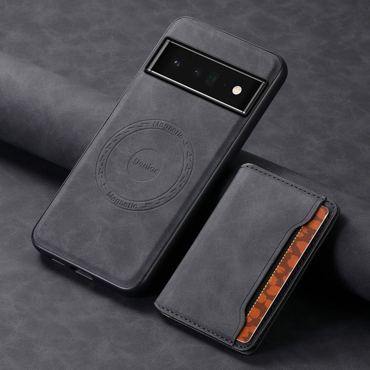 For Google Pixel 6 Pro Denior D13 Retro Texture Leather MagSafe Card Bag Phone Case