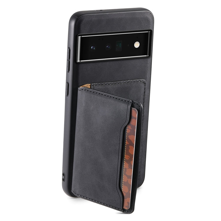 For Google Pixel 6 Pro Denior D13 Retro Texture Leather MagSafe Card Bag Phone Case