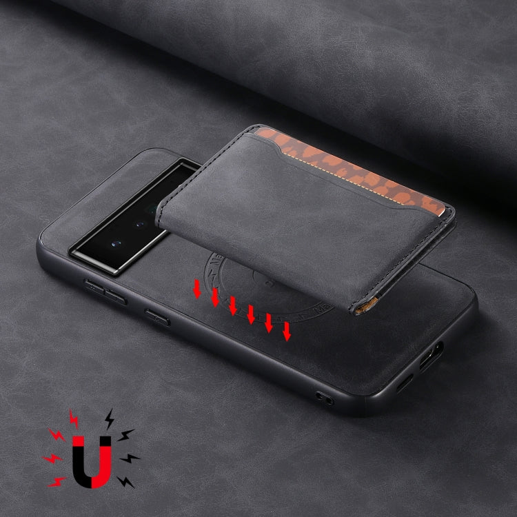 For Google Pixel 6 Pro Denior D13 Retro Texture Leather MagSafe Card Bag Phone Case