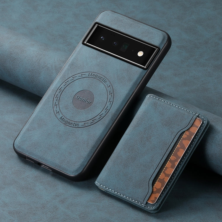 For Google Pixel 6 Pro Denior D13 Retro Texture Leather MagSafe Card Bag Phone Case