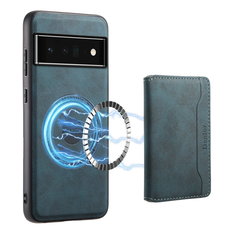 For Google Pixel 6 Pro Denior D13 Retro Texture Leather MagSafe Card Bag Phone Case
