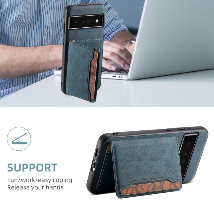 For Google Pixel 6 Pro Denior D13 Retro Texture Leather MagSafe Card Bag Phone Case