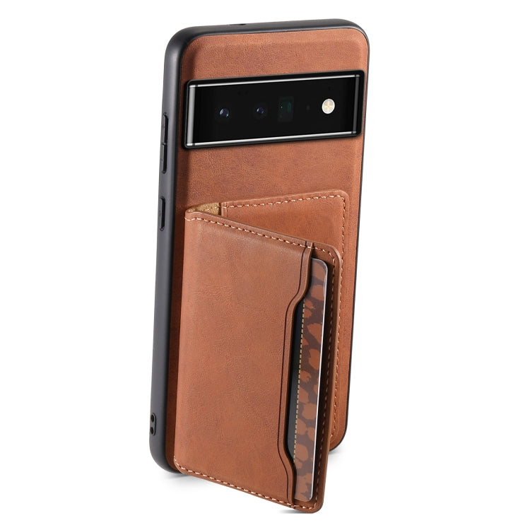 For Google Pixel 6 Pro Denior D13 Retro Texture Leather MagSafe Card Bag Phone Case