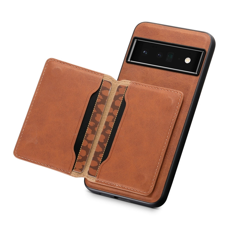 For Google Pixel 6 Pro Denior D13 Retro Texture Leather MagSafe Card Bag Phone Case