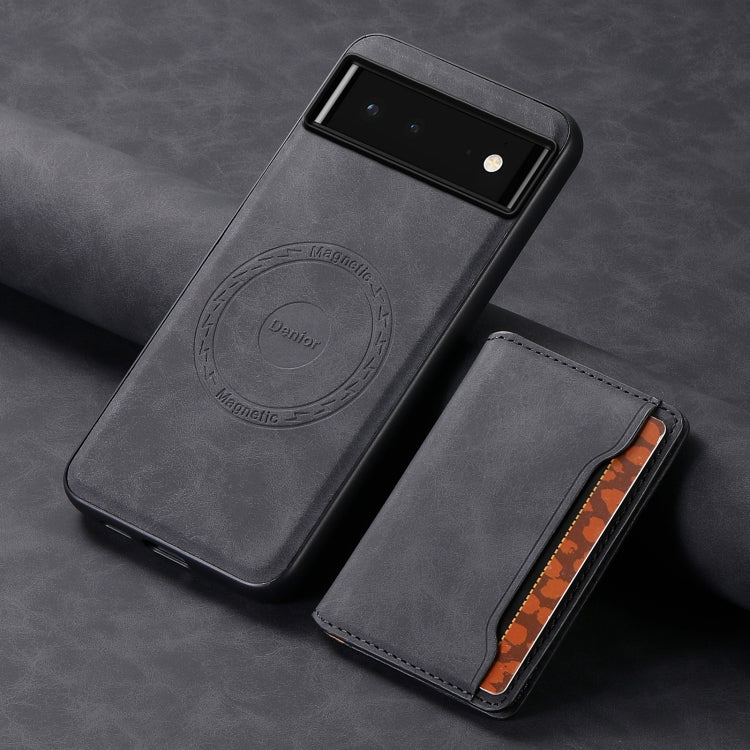 For Google Pixel 6 Denior D13 Retro Texture Leather MagSafe Card Bag Phone Case