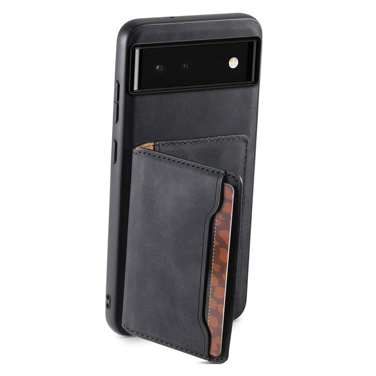 For Google Pixel 6 Denior D13 Retro Texture Leather MagSafe Card Bag Phone Case